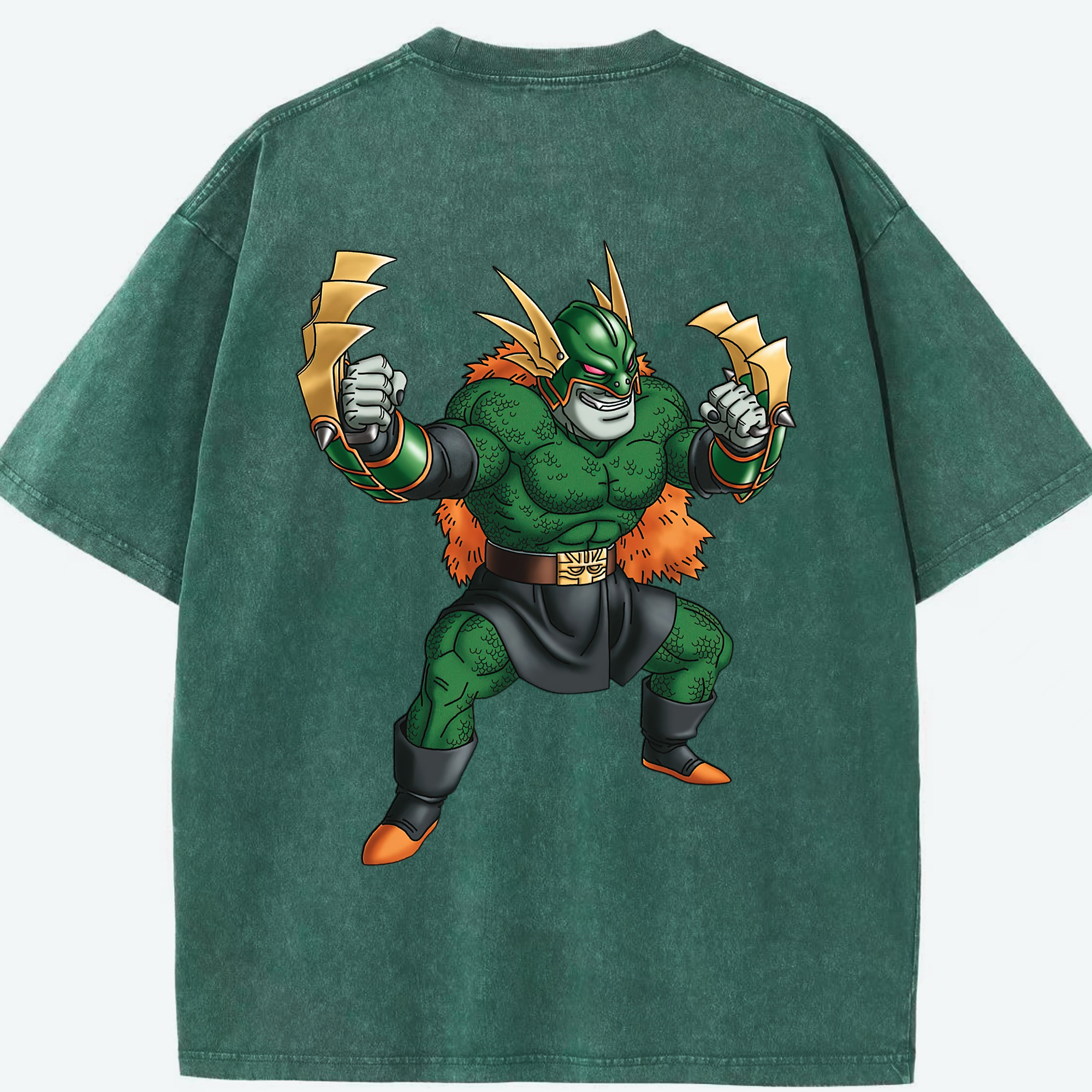 （画像用） ドラゴンクエスト Doragon Kuesuto Dragon Quest 綿100% ヴィンテージ風 半袖Tシャツ（背面プリント）